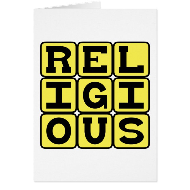 Religiös, from hängiven troende hälsningskort (Framsidan)