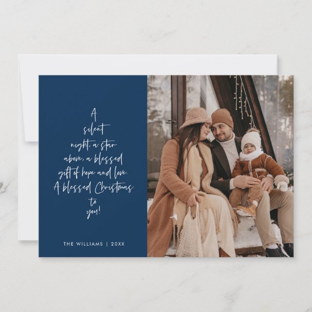 Religiös, God Jul, Kristet Familjefoto Julkort (Framsida)