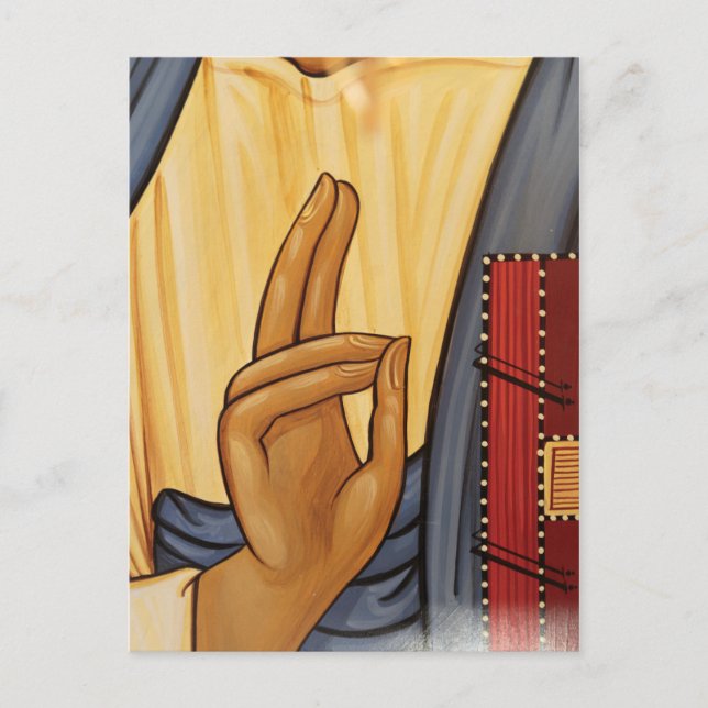 Religiös handsignalkonst vykort (Framsida)