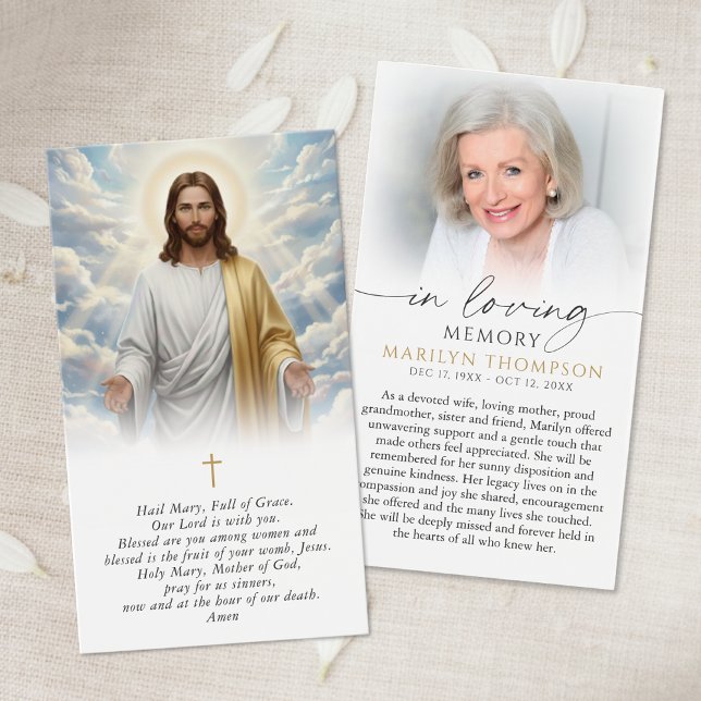 Religiös Jesus Hälsningar Maria Bön Kort (Skapare uppladdad)