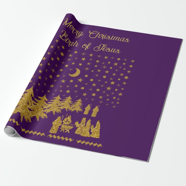 Religiös jul, Jesu födelse Presentpapper (Utrullad)
