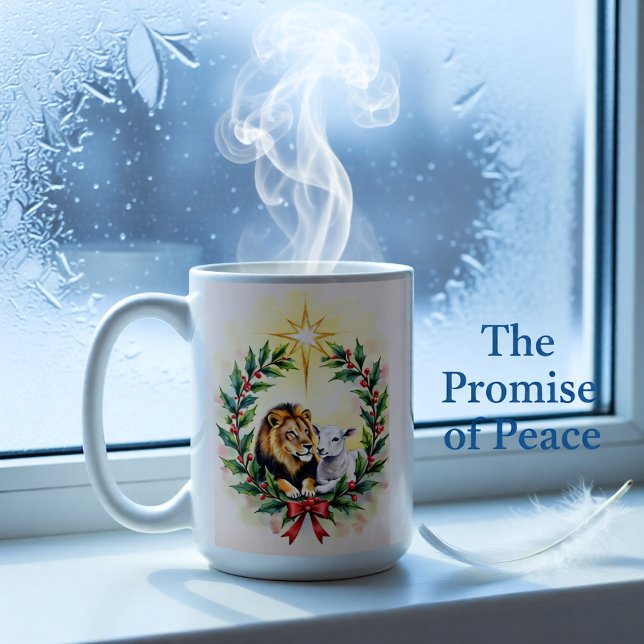 Religiös jul - Lejonet och lammet med Sta Kaffemugg (Skapare uppladdad)