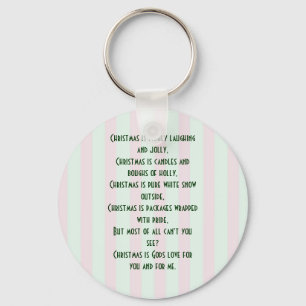 Religiös jul menande Keychain Nyckelring