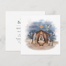 Religiös jul Nativiteten Födelse Jesus Kristus I Inbjudningar