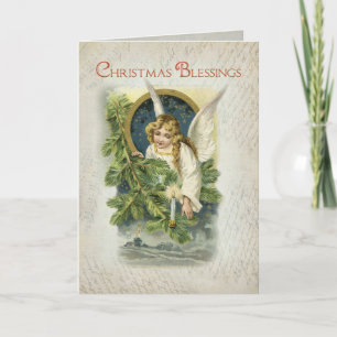Religiös julängel för vintage helgkort