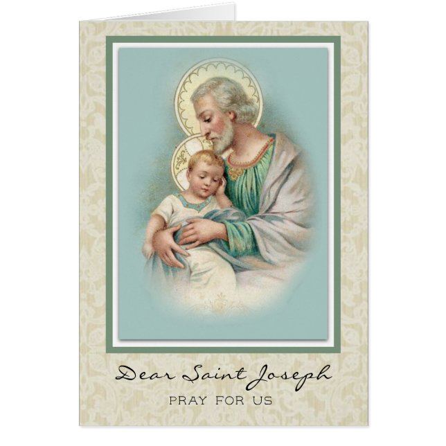 Religiös Julen Josef Jesusbarnet Hälsningskort (Framsidan)