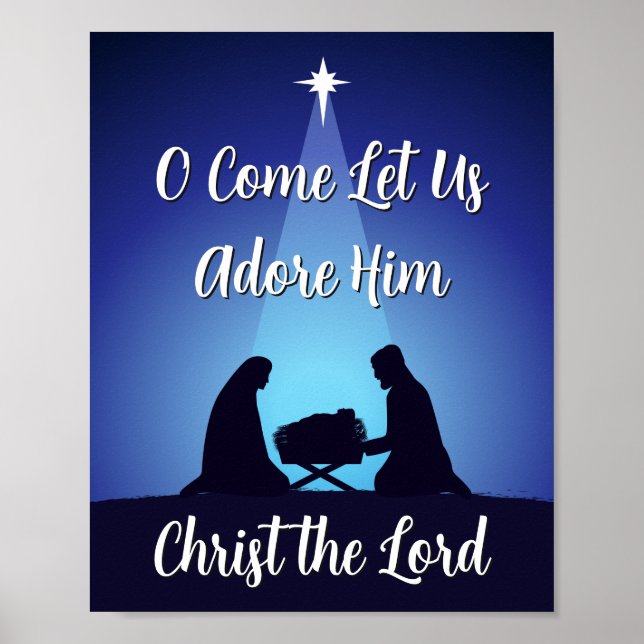 Religiös julkrubba Kristus Herren Poster (Framsidan)
