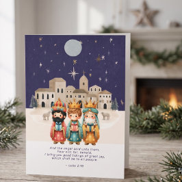 Religiös julkrubba och skrift helgkort