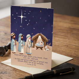 Religiös julkrubba och skrift helgkort