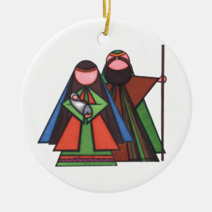 Religiös julprydnad julgransprydnad keramik