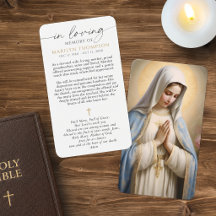 Religiös jungfru Maria-kors Sympati Bönekort