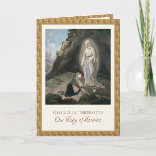 Religiös Jungfru Maria Lourdes St. Bernadette Kort
