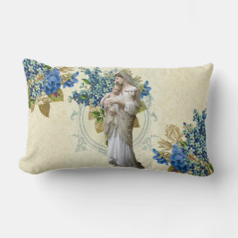 Religiös jungfrulig blommigt för Mary babyJesus Lumbarkudde