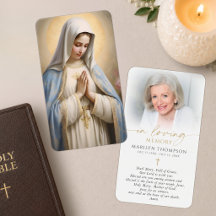 Religiös katolsk bön Jungfru Maria Kors Kort