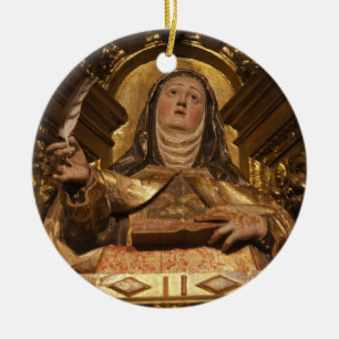 Religiös konst föreställande Santa Teresa Julgransprydnad Keramik