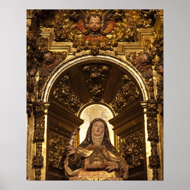 Religiös konst föreställande Santa Teresa Poster (Framsidan)