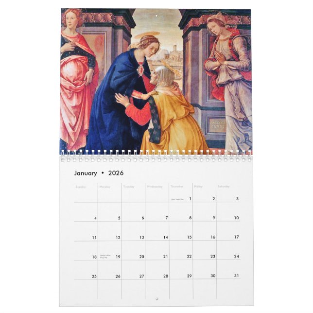 Religiös konst kalender (Jan 2026)