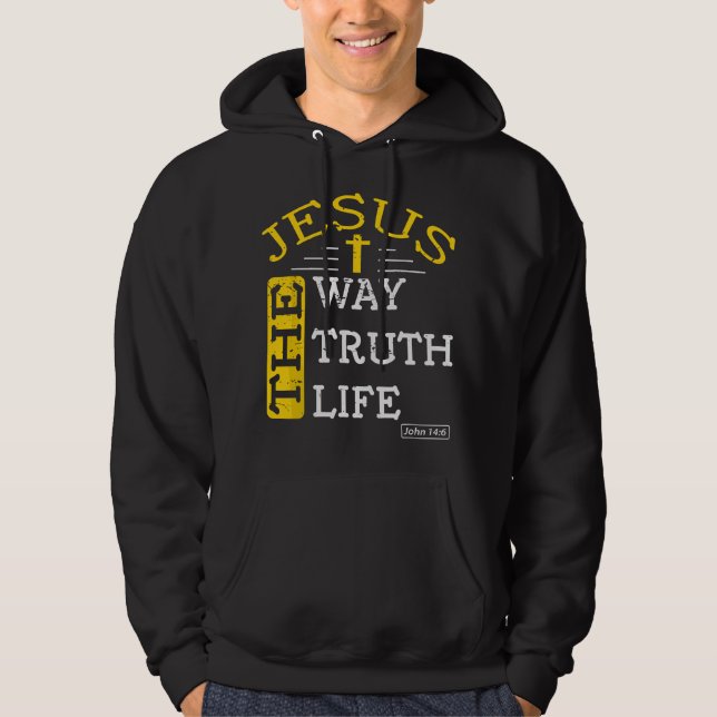 Religiös kristen bibelvers hoodie (Framsida)