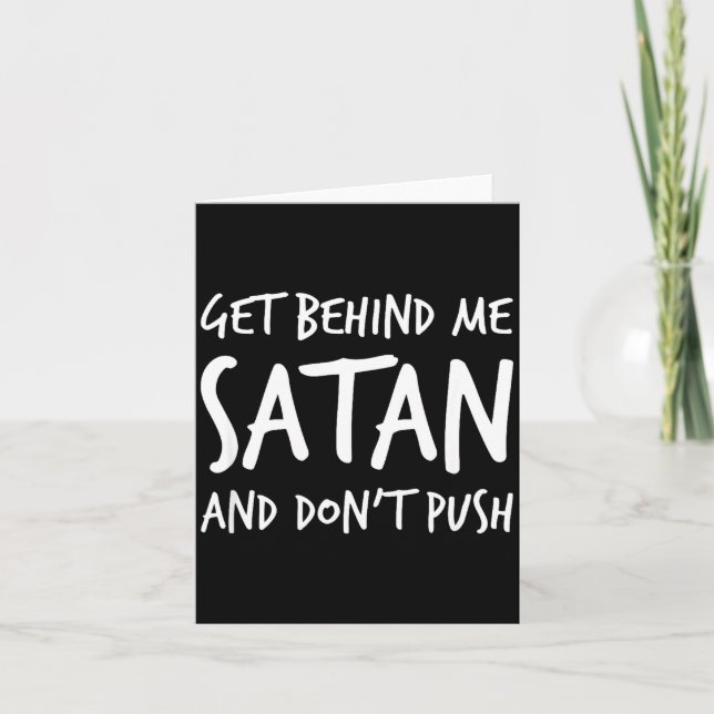 Religiös kristen Jesus Gå bakom mig Satan Och  Kort (Framsida)