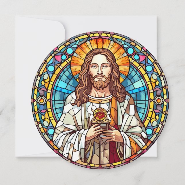 Religiös kristen Jesus påsk Julkort (Framsida)