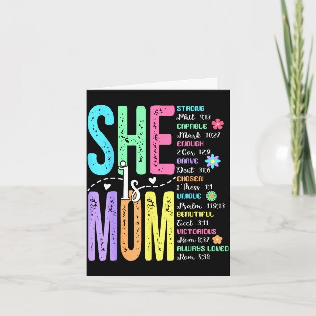 Religiös mamma är mor bibelvers kristen mor kort (Framsida)