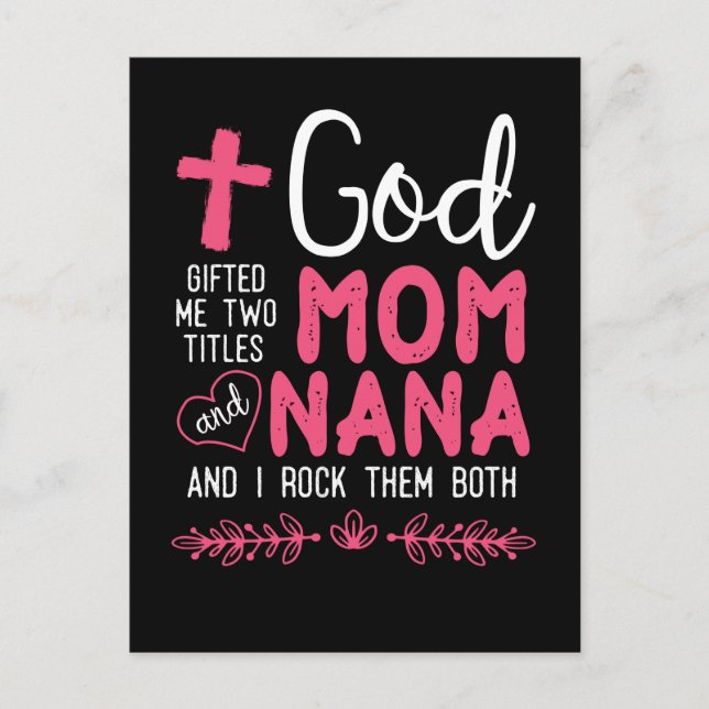 Religiös mormor och kristen mormor vykort (Framsida)