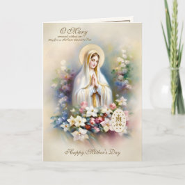 Religiös mors dag Virgin Mary Blommor Kort