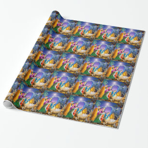 Religiös nativityjulhelgdag presentpapper