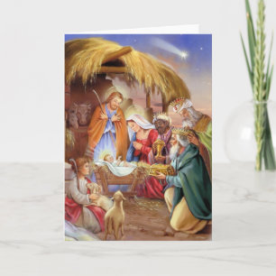 Religiös nativityx-mas card helgkort