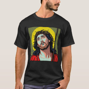 Religiös Pop Art Törnkrans Halvton Serietidning P T Shirt