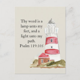 Religiös psalm Röd fyrstrand Vykort
