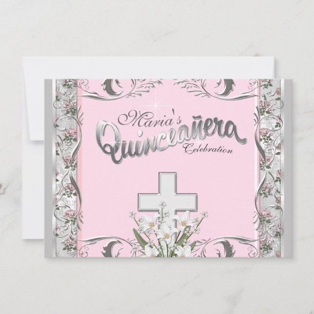 Religiös Quinceanera Inbjudningar (Framsida)
