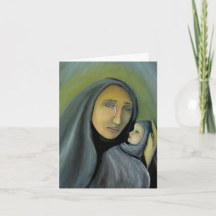 Religiös religiös Madonna och barnjul Helgkort