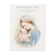 Religiös salig mor Maria Jesus barn blommig 