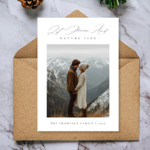 Religiös skript Låt himlen och naturen sjunga Foto Julkort