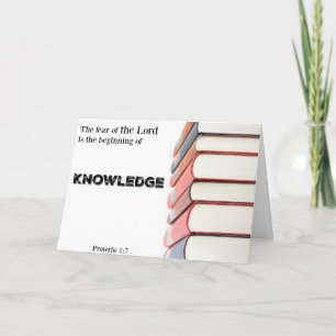 Religiös studentenKort-Början av kunskap Kort