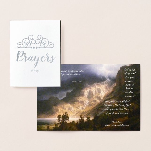 Religiös Sympati Tänker på Dig Böner & Kramar Folierat Kort (Display)
