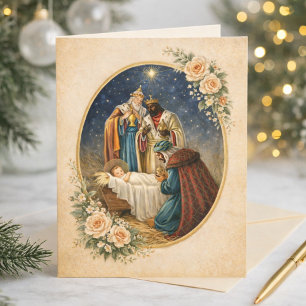 Religiös Tre Könings uppenbarelse Bön Jesus Helgkort