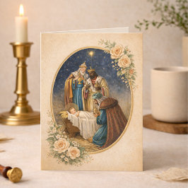 Religiös Trettondedag Julandakt Jesus Helgkort