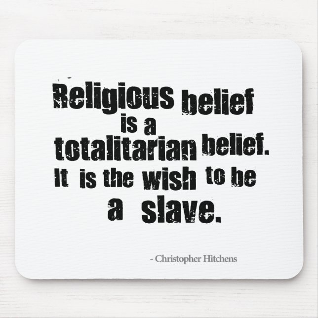 Religiös tro är en totalitär Belief. Musmatta (Framsidan)