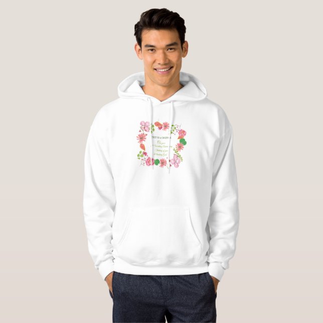 Religiösa 25:e årsdagen för Bröllop Hoodie (Hel framsida)