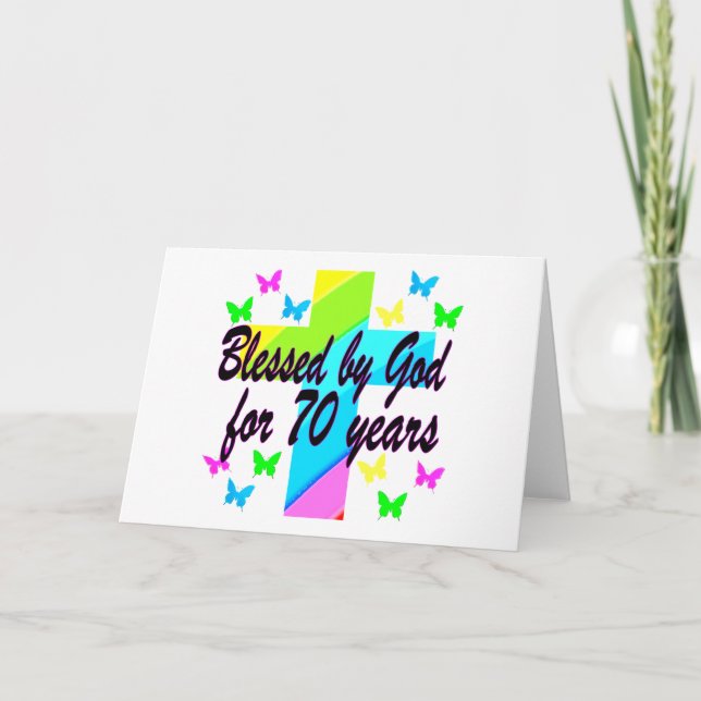 RELIGIÖSA 70:E BIRTHDAY KOR DESIGN KORT (Framsida)
