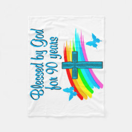 RELIGIÖSA 90 ÅR GAMLA FLEECEFILT