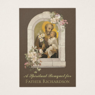 Religiösa Andlig Bouquet Prayer Heliga Card Visitkort