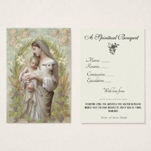 Religiösa Andlig Bouquet Prayer Heliga Card Visitkort