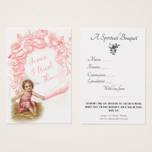 Religiösa Andlig Bouquet Prayer Heliga Card Visitkort