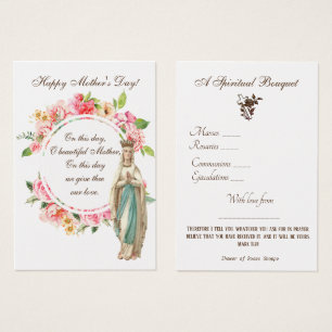 Religiösa Andlig Bouquet Prayer Heliga Card Visitkort