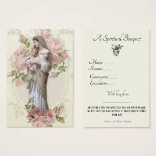 Religiösa Andlig Bouquet Prayer Heliga Card Visitkort