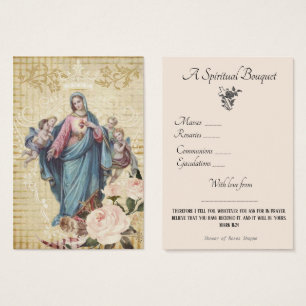 Religiösa Andlig Bouquet Prayer Heliga Card Visitkort