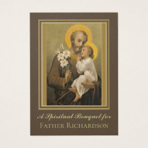 Religiösa Andlig Bouquet Prayer Heliga Card Visitkort